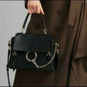 Chloe Medium Faye Day Bag - Black with Gold Chain